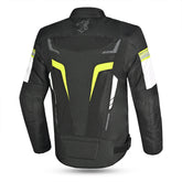 BELA SPRINTER Moto Textil Casacos Preto Fluorescente Amarelo - Imagem traseira da ja Casacos